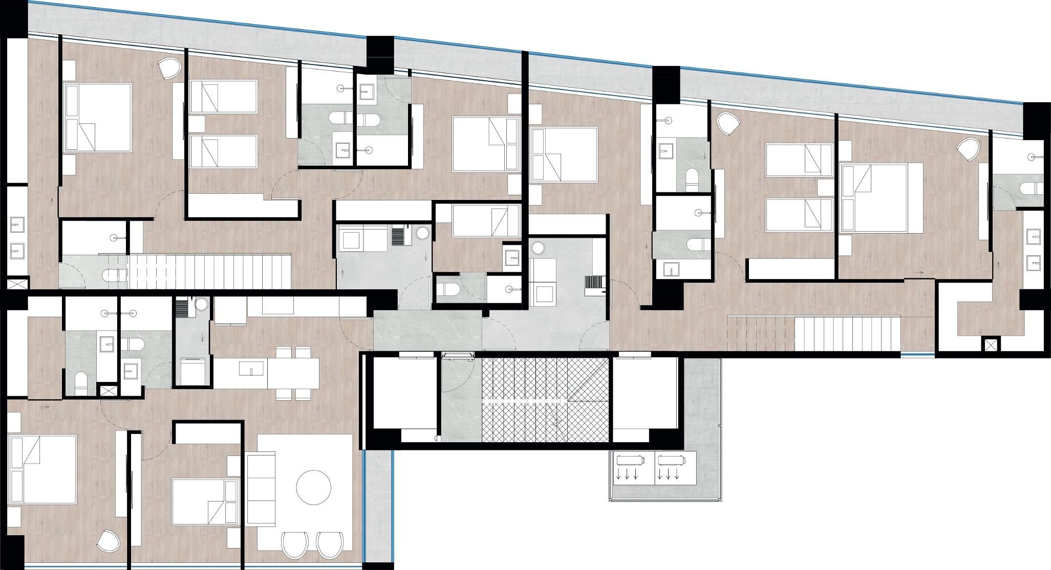 Planta baja de los penthouses de Montevideo