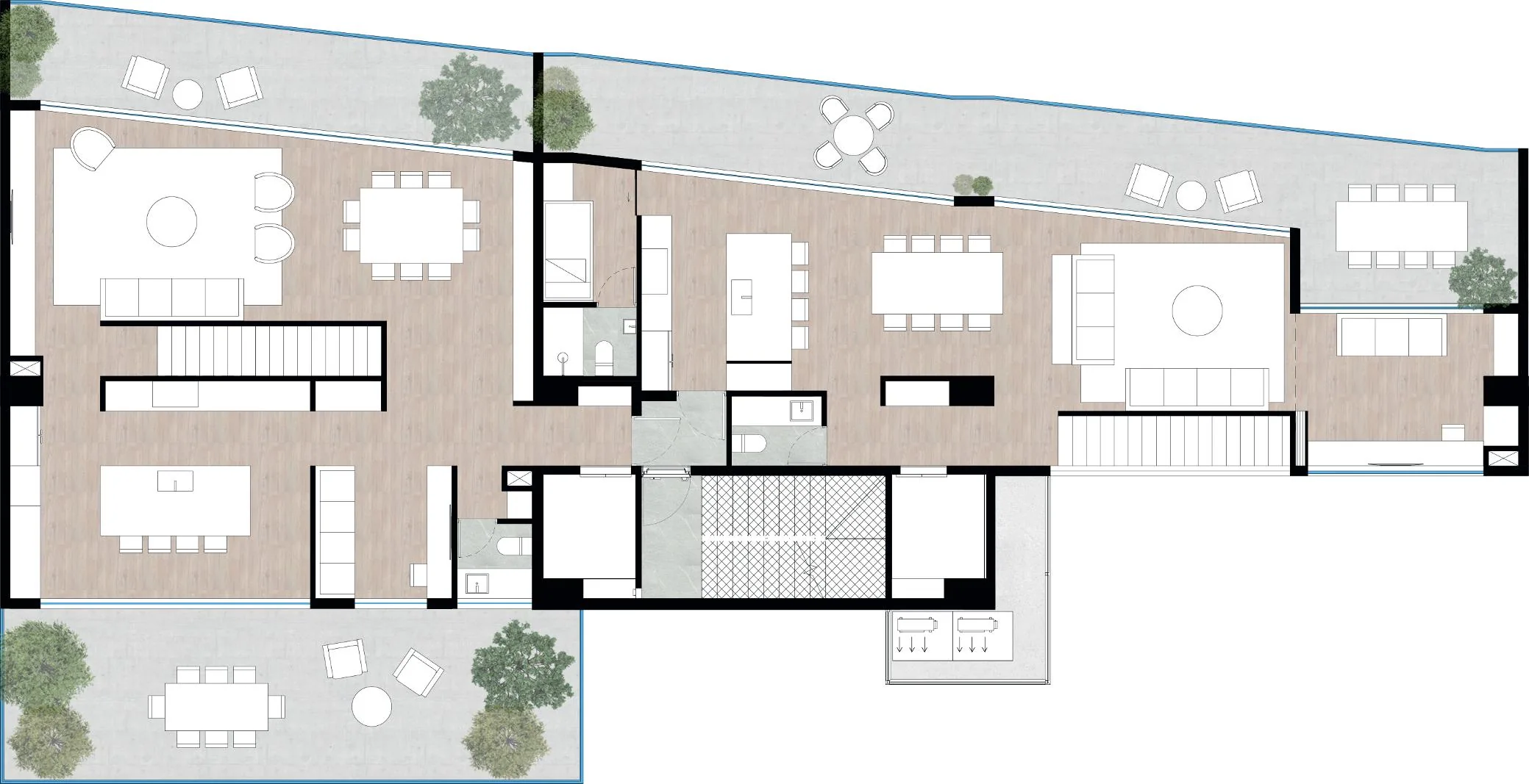 Planta alta de penthouses Montevideo