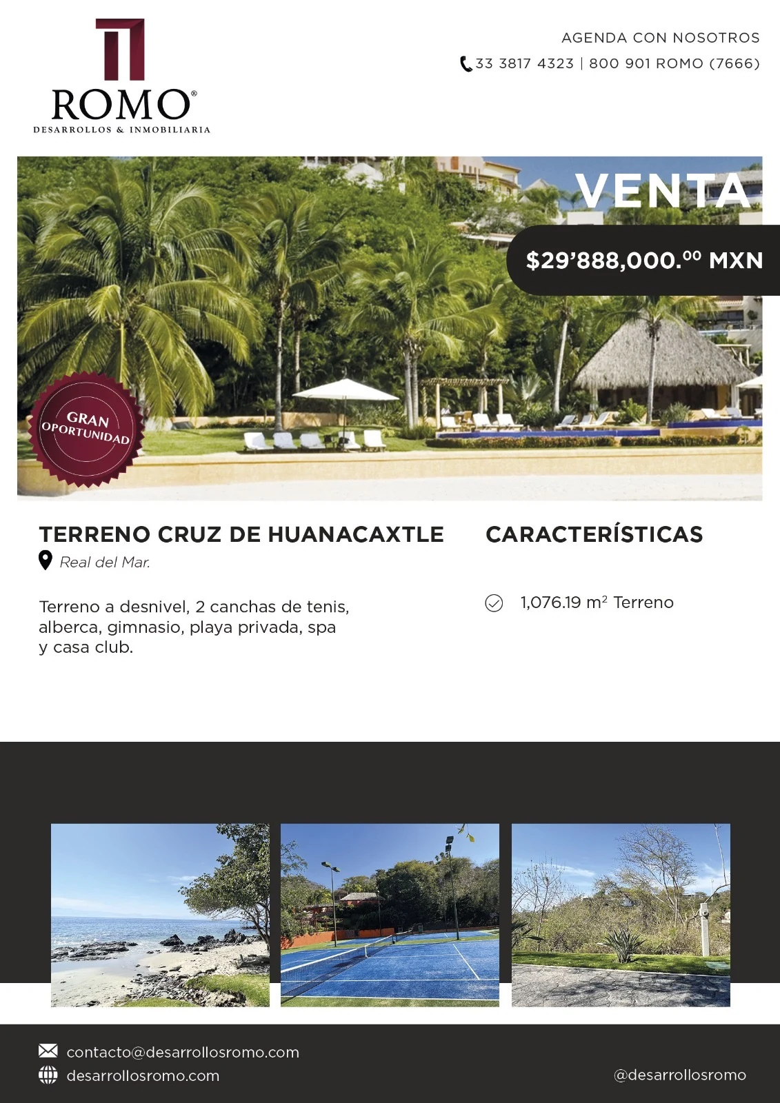 Ficha comercial del terreno en Real del Mar
